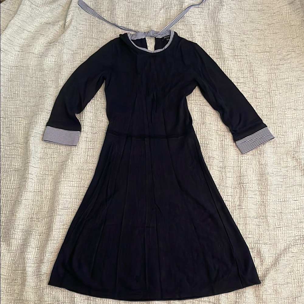 RW&CO. Navy Dress with Striped Blue Accents